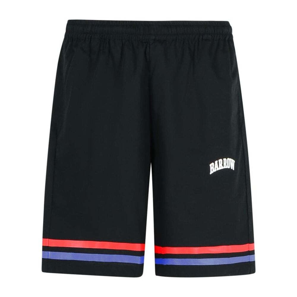 Barrow 'Rugby' Black Cotton Bermuda Shorts Men